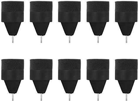 Gearwell 10 Packs Foam Archery Arrowheads Black, Soft Sponge Arrow Heads Game Practice Broadheads Tips for Archery Combat Game CS Shooting