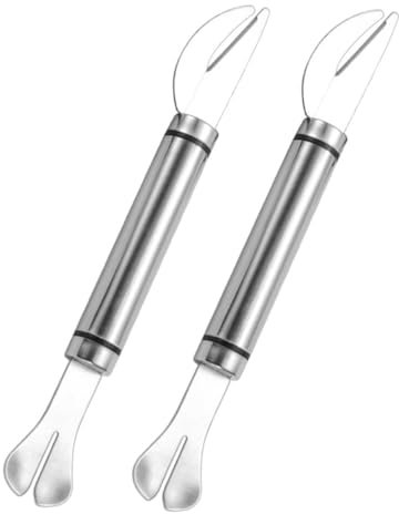 CHILDWEET 2 Pezzi Coltello Per Intestino In Acciaio Inossidabile Multiuso Tritare Patate Fritte Taglierina Cuoco Brandello Di Seta Il Pollame Coltelli Per Intestino Rimozione Di Squame
