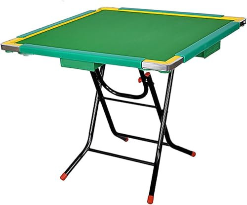 Mahjong-bord för hemmet, fyrkantigt 4-spelares Domino-kortspelsbord, med 4 kopphållare och 4 Fdrawers, fyrkantigt spelbord för Mahjong, Poker Blackjack