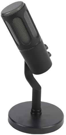 Yctze Microphone Dynamique, Microphone USB XLR Cardioïde avec Bras Réglable, Couverture en Maille Métallique, pour Le Jeu en Direct, Chant, Enregistrement de Texte des Interviews en