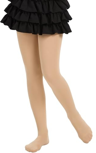 AMIYOYO Girls Thermal Tights Fleece Lined High Waist Kids Opaque Winter Tights for Ballet Outdoor Sports Activewear