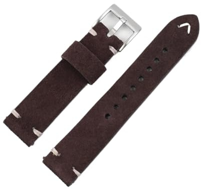 Cong Yi 20 Mm Läderarmband Ersättningsband Silverspänne For Män Damklocka Tillbehör Annan Stil(Wine red)