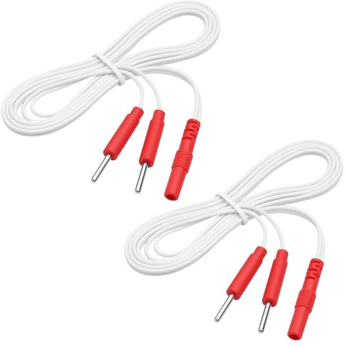 TENFOKOTA TENS Elektrod 3,5 mm 2 x hona till elektroduttag 2 mm, ersättningselektroder för TENS-enheter för bekväm användning, 2 st (1M PIN)