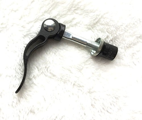 Juego de 2 palancas de cierre rápido para asiento de bicicleta, M6 x 50 mm, Negro