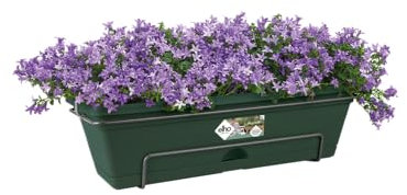 Elho Green Basics Trough Allin1 70 - Fioriera per Balcone esterno - Ø 68.5 x H 16.5 cm - Verde/Leaf Green