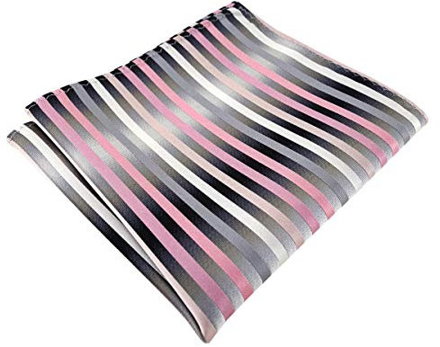 TigerTie Designer sidenduk i randig – linneduk 100 % siden – storlek 30 x 30 cm