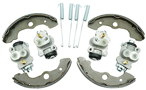 M MATI Front Left&Right Brake Wheel Cylinders Set all 4 with Brake Shoes for Honda Rancher 350 400 Rubicon 500 Rincon 650 TRX350 TRX400 TRX500 TRX650