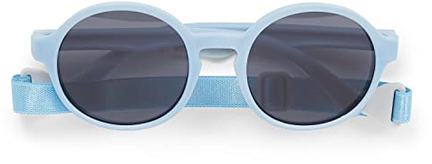 Original Dooky Fiji Lunettes de soleil rondes pour filles et garçons, adaptées aux jeunes enfants et aux bébés, protection UV-A & UV-B, avec bande réglable & amovible), blue