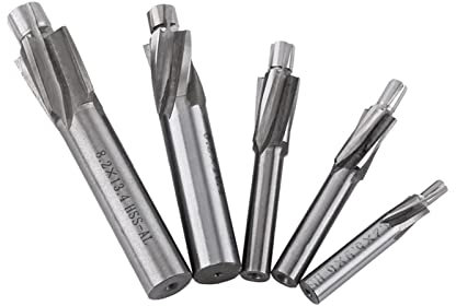 Fraise à fraiser en bout droite 5pcs - Fraise à fente en acier à grande vitesse - Outil pour fraiseuse - Sculpture, Gravure, Perçage M3-M8 - 4 cannelures HSS-AL