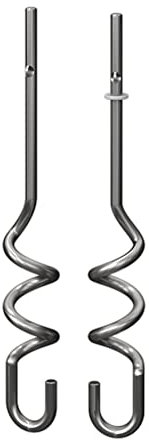 Ninja XSKDOUGHHK Foodi Dough Hooks for Power Mixer System (CI100 Series), Stainless Steel
