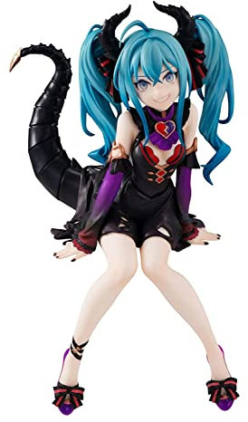 Furyu Hatsune Miku Noodle Stopper PVC Statue Hatsune Miku Villain Colour Ver. 16 cm