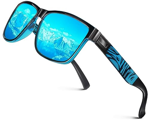 LINVO polariserade solglasögon män kvinnor speglade fashionabla UV400 skydd körning fiske CAT 3 CE