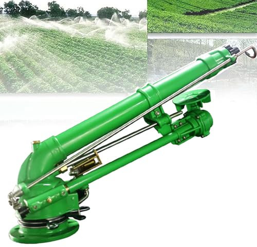ZXSYYDS Arroseur à impulsions en métal,Arroseur d'eau à Impact Impulse,Pulvérisation d'arrosage rotative à 360 °,arroseur à Impact réglable,pour fermes, vergers