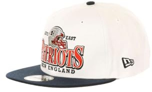 New Era New England Patriots NFL White Original Teamcolour Helmet Blue 9Fifty Snapback Cap - One-Size