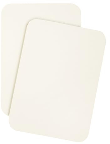 Juego de tarjetas en blanco DIN A5 con esquinas redondeadas para manualidades y manualidades, 300 g/m², cartón fotográfico, papel de estraza (marfil 270 g/m², 50 tarjetas)