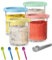 Gobesty 4 Stück Creami Behälter Nc500eu Behälter Ersatz für Ninja, Creami Pint Behälter mit Deckel, Eisbehälter Dessert Tubs, Eiscremebehälter Eismaschine Zubehör für NC501 NC500-Serie