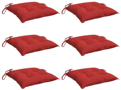 vidaXL Cojines para Palets 6 uds, Almohadas para Silla Sofá Asiento, Almohadillas para Muebles, Decoraciones para Jardín Patio, Tela Oxford Rojo