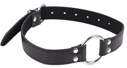 Gag Mouth, Open Mouth Gag,O-Ring Gag,SM Leather Bondage Open Mouth Gag, BDSM Bondage Fetish Slave Restraints Sex Gag, Adult Fetish Sex Toys for Beginners Couples