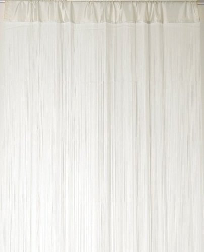 Unbekannt Fadenvorhang Waterfall Auswahl, Maße (Breite x Höhe): 100 x 250 cm, Material: 100% Polyester, beliebig zu kürzen, Tunneldurchzug, als Türvorhang/Insektenschutz, Farbe:weiß