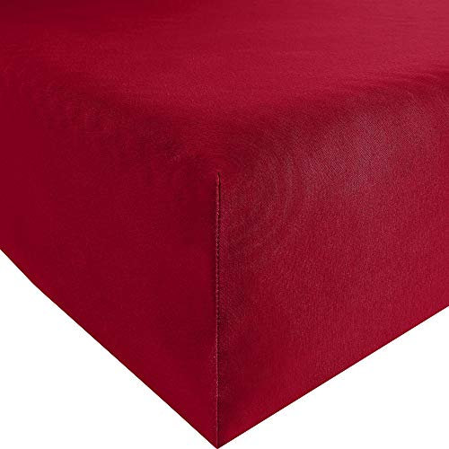 Bassetti Spannbettlaken Uni RB/878 Rosso Siena Baumwolle/Elastan, Maße: 90cm x 190cm, 100cm x 220cm, 9235158