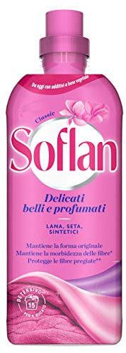 SOFLAN - Detersivo Liquido Classic 900ml (Consegna in 48 Ore), Detersivo Capi Delicati, Per Lana e Sintetici, Formula Delicata, Protezione Fibra, Ideale per Tessuti Delicati