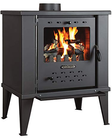 ProTermo Kaminofen Fenix Anthrazit 12,2 kW Heizleistung 62x44x73 cm Holzofen mit Schamottsteinen - Bauart 2