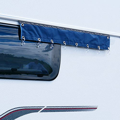 your GEAR Caravan Organizer – Hängeregal/Hakenleiste für Wohnwagen 45-140 cm | Varianten Pocket, Shoe, Tablet, Wide, Mesh, Hook | Camping Aufbewahrung 4-12 Fächer (Hook | 100 cm | 8 Haken)