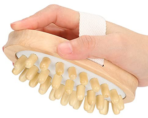 Körper Massage Bürste, Anti-Cellulite-Massage Bürste, Holz-Cellulite-Massage Gerät, Körper-Wäscher-Bürste Haar-Kopfhaut-Spa-Bad