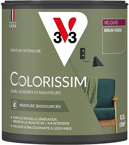 V33 Peinture multi-supports Colorissim® Brun verdi Velours 0,5L