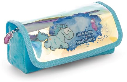 NICI Mäppchen Einhorn Aquario 19x9x9cm blau - Aus nachhaltiger Herstellung - tolle Geschenkidee