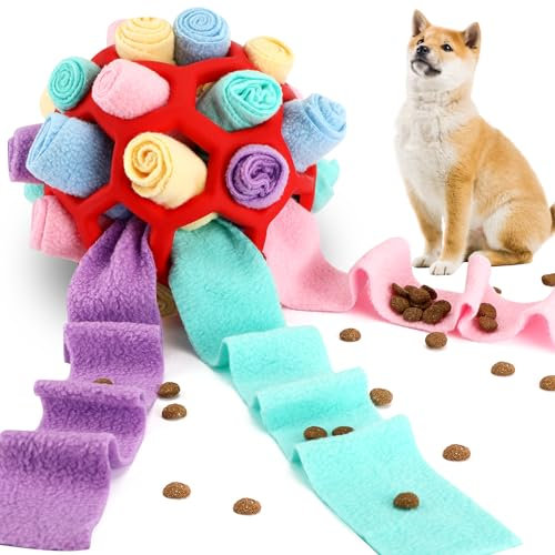 Gowkeey Schnüffelball für Hunde Interaktives Hundespielzeug Schnüffelteppich Schnüffelspielzeug Schnüffelspielzeug Hund, Sniffle Leckerli für Kleine Mittelgroße Hunde Haustier