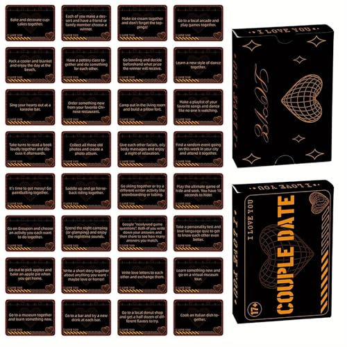 Trinkspiele für Erwachsene, 50 Karten, 2-8 Spieler, Paar Spiele für Paare, Kartenspiel, Saufspiele, Partyspiele ab 18, Saufspiel, Drinking Game für Partner und Pärchen (Schwarz 1)