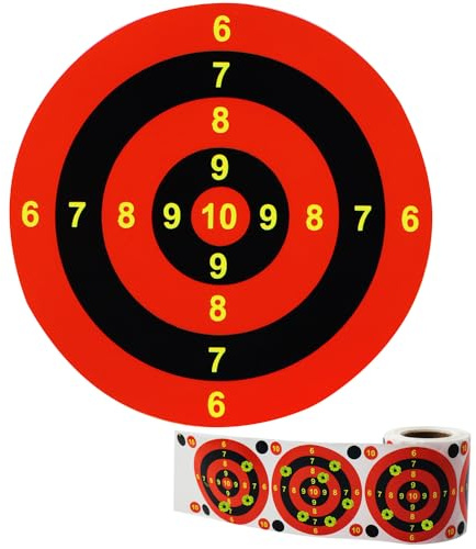 Runzkzy 300Pcs Pegatinas Autoadhesivas de Tiro, 3inch Splatter Targets Práctica de Tiro para Rifles, Pistolas BB, Airsoft, Pistolas de Perdigones Accesorios de Entrenamiento de Tiro