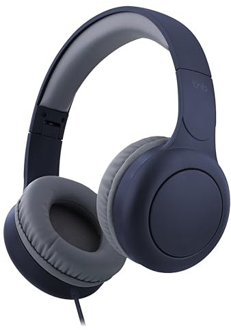 T’NB - Casque Audio Filaire USB-C Tonality Link, Arceau Réglable Et Pads Rembourrés, Micro Intégré Et Commandes sur Câble, Restitution Sonore Fidèle, Compatible USB-C - Bleu Marine Et Gris Orageux