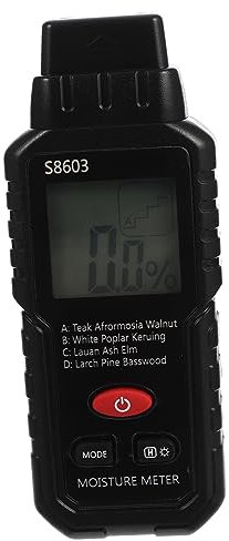 HOMSFOU Testeur Humidité Portable pour Papier Compteur Humidité avec Écran LCD Outil de Mesure pour Murs Matériaux de Construction sans Batterie