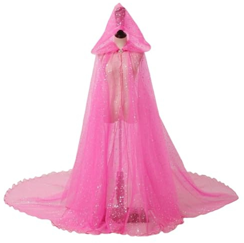 Capa de tul para mujer, abrigo de boda con capucha, chaqueta larga para novias, capa de tul para boda, capa con capucha, vestido de novia, tren largo, disfraz de escenario, chaqueta