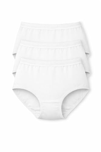 RUBAB Women's Full Mama Briefs 3 Pack – Ladies Cotton Rich Maxi Knickers, High Waist Full Coverage Everyday Cotton Stretch Underwear Panties