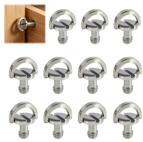 10 viti di fissaggio per fotocamera da 1/4 con anello D, viti di montaggio rapido per treppiede, monopiede, telecamera anello a sfera, piastra di sgancio rapido, supporto per fotocamera