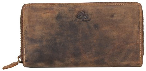 Greenburry Leder Damen Geldbörse braun, 820-25