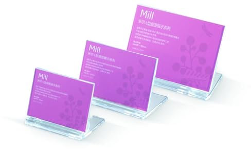 Tisch-Namensschild Preisschild Display Tischaufsteller glasklar Werbeschild Acryl PMMA neigungsverstellbar (65x100 mm)