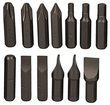 13pc Impact Socket Driver Bits Screwdriver Phillips Slotted Flathead Allen Hex