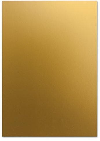 50 DIN A5 Papier-bögen Planobogen - Gold Metallic - 250 g/m² - 14,8 x 21 cm - Bastelbogen Ton-Papier Fotokarton Bastel-Papier Ton-Karton - FarbenFroh
