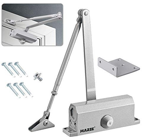 MARIE Automatischer Türschließer mit 3 Türen für Wohn- und Gewerbe/verstellbare Feder-Hydraulik-Türschließer für mittelschwere Türen