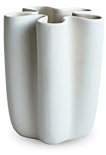 Cooee Design Tulipa - Vaso in ceramica, 20 cm, colore: Lino