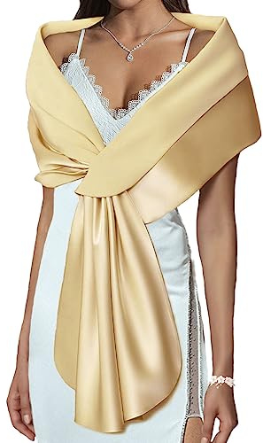 EASEDAILY Chales y envolturas de mujer para vestidos de noche, bufanda de boda, elegante estola de novia para novia y dama de honor