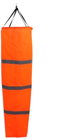 FONDOTIN Bolsa De Veleta Modelo Manga De Viento Fluorescente 4 Bandas Reflectantes Ligera y Resistente para Medir Viento