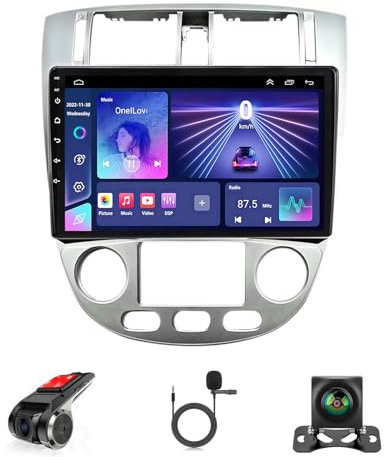 9 Inch Touch Screen Car Radio Android 14 Bluetooth Car Stereo Radio For Buick Excelle Hrv/Chevrolet Lacetti J200 2004-2013 With WiFi Steering Wheel Controls GPS Nav Carplay Reverse Camera(A,A1 1+32G)