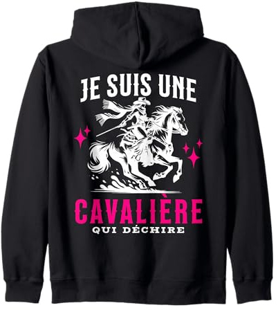 Fille Equitation Cheval Je Suis Une Cavalière Qui Déchire Sweat à Capuche
