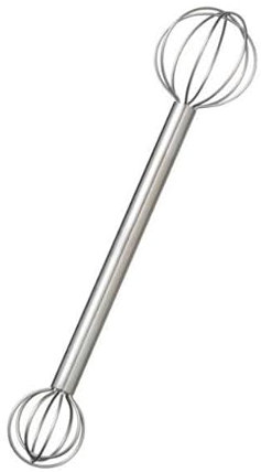zoubeqie Egg beater 304 stainless steel miso mixing spoon double head measuring mixer egg mixing rod