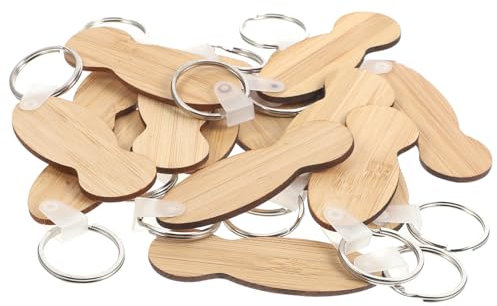 HOODANCOS 15 Stück Einkaufswagenlöser Holz Schlüsselanhänger - Unisex Trolley-Dekorationen Aus Rohlingen Für Lebensmittelgeschäfte Und Schlüsselbund Praktische Taschenanhänger Für Jeden